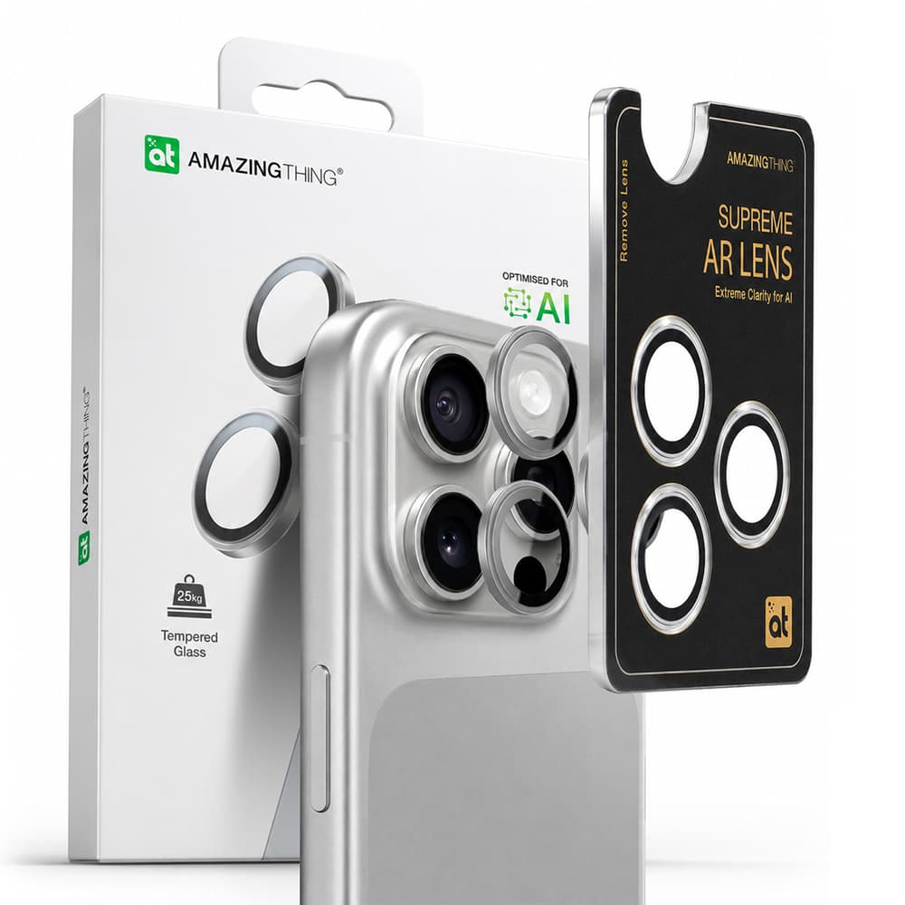 AmazingThing AR Aluminum pokrov leč za iPhone 16 Pro/Pro Max - Srebrna