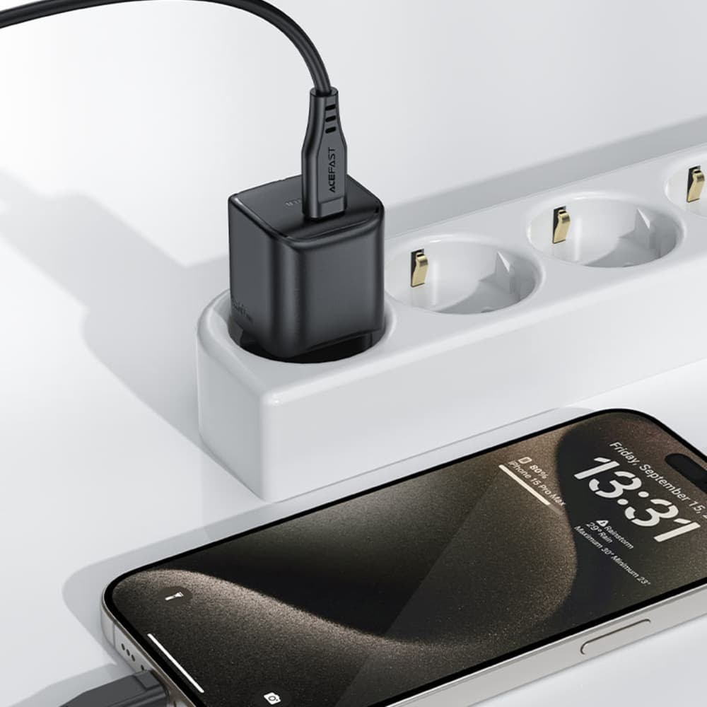 Acefast A73 Mini PD 20W GaN USB-C polnilec, črn 2