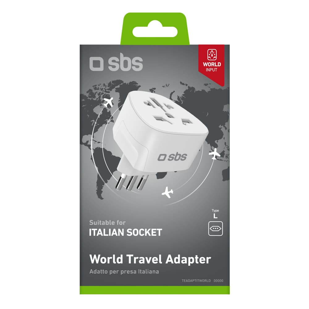 SBS IT potovalni adapter (bel) 2