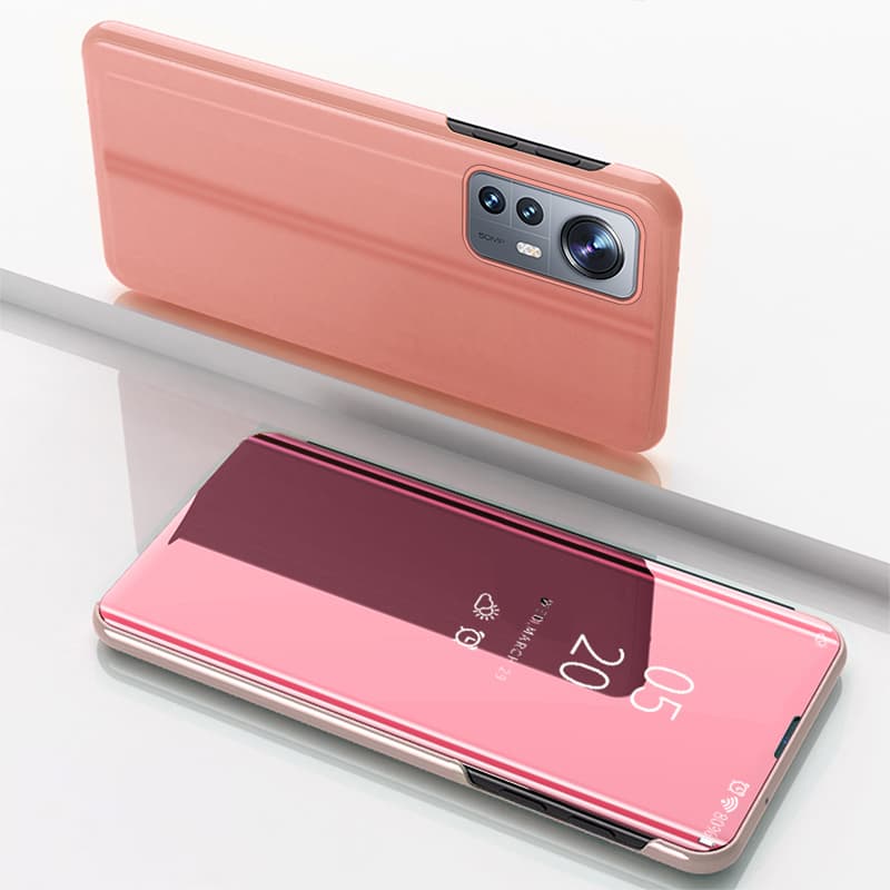 Hurtel Clear View Case etui za Xiaomi 12 Lite s preklopom, roza 2