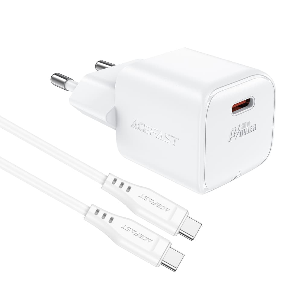 Acefast A77 Mini PD 30W GaN Polnilnik + USB-C kabel - bel 4