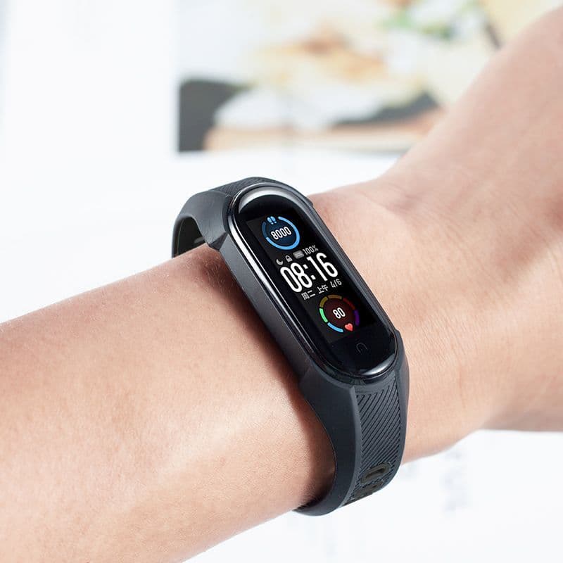 Tech-Protect Armor pašček za Xiaomi Mi Smart Band 5 / 6 / 7 / NFC - črn 2