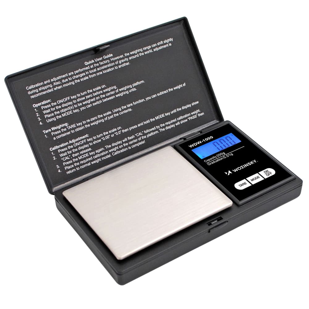 Wozinsky WDW-1000 precizna tehtnica 200g/0.01g, osvetljena - črna 3