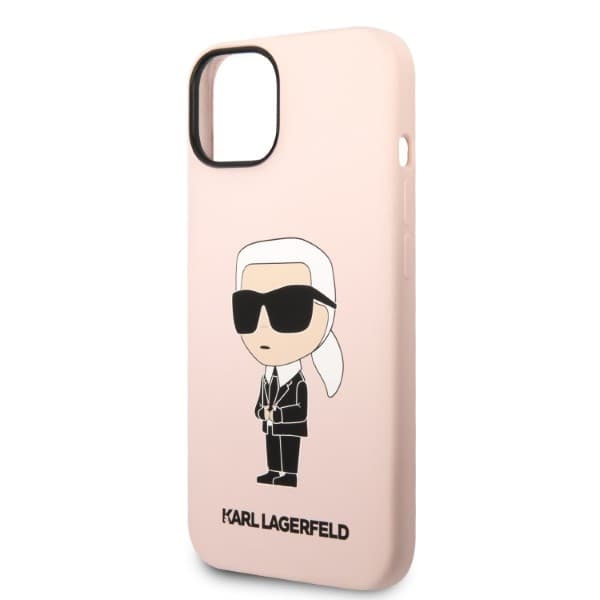 Karl Lagerfeld etui za iPhone 14 Plus, Silicone Ikonik, roza, MagSafe 6