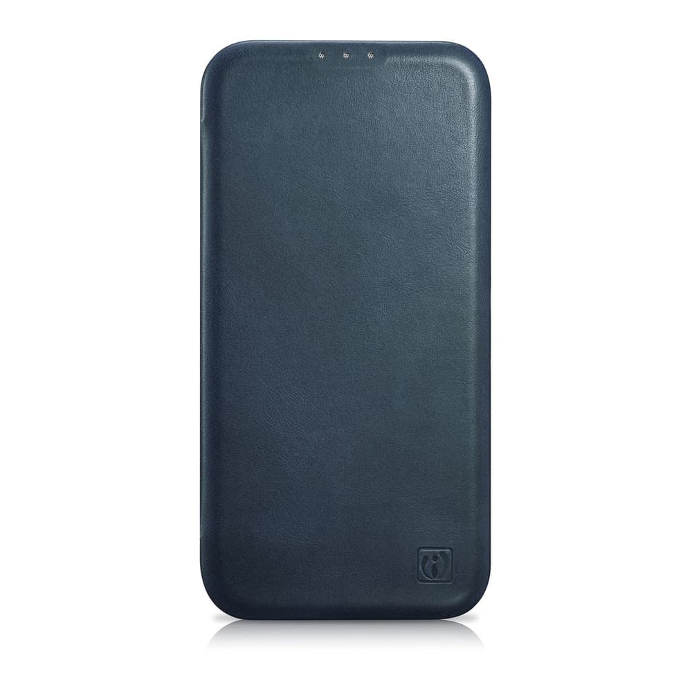 Ovitek iCarer Oil Wax za iPhone 14 Plus, moder 2