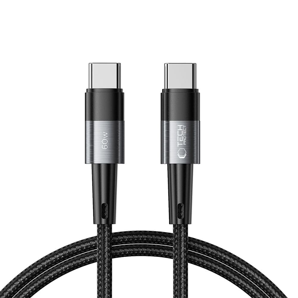 Polnilni kabel Tech-Protect UltraBoost USB-C/USB-C PD 60W 1m - siv