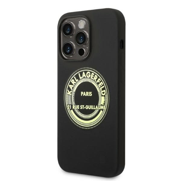 Ovitek Karl Lagerfeld Silicone RSG za iPhone 14 Pro, črn 2