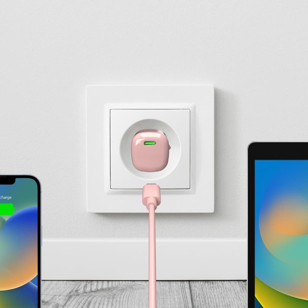 Puro 20W GaN USB-C omrežni polnilnik - roza 2