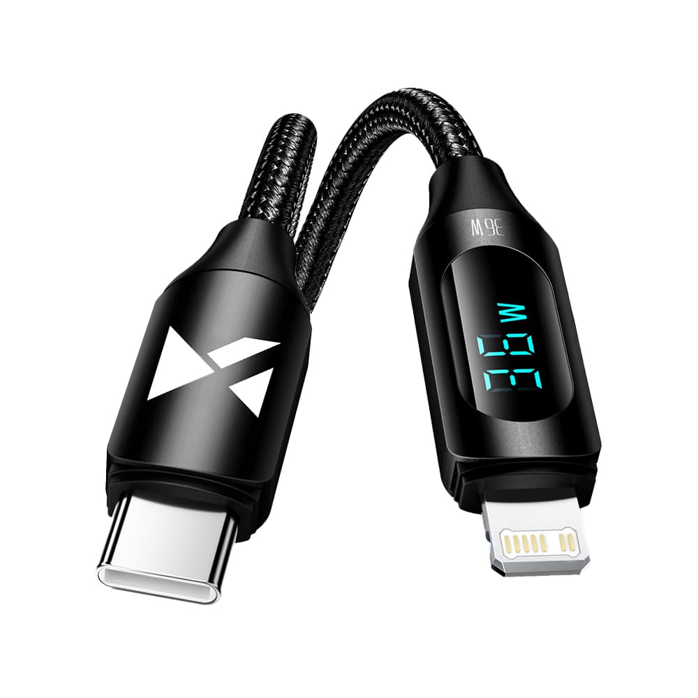 Wozinsky WUCLC1 Lightning - USB-C kabel, 36W, 480Mb/s, 1m - črn 2