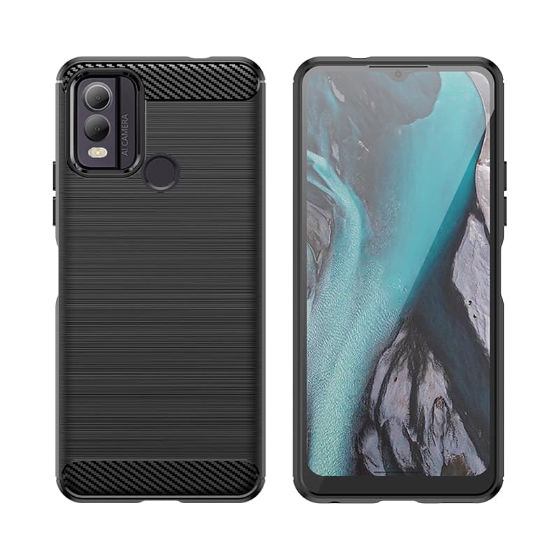 Carbon ovitek Hurtel za Nokia C22 - črn 2