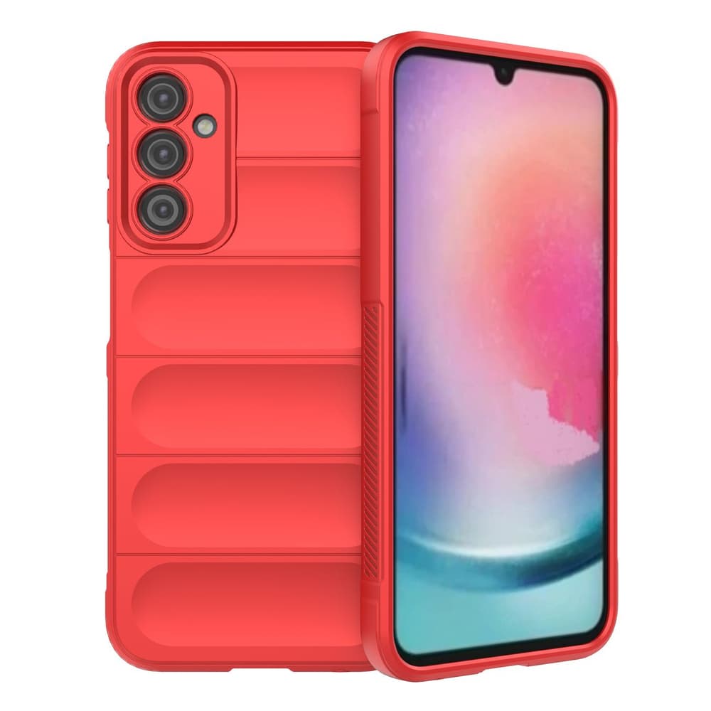 Magic Shield ovitek za Samsung Galaxy A24 4G (okLopni, rdeč)