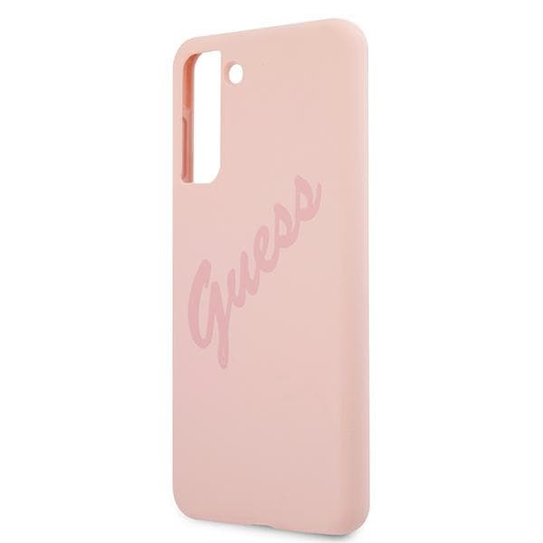 Ovitek Guess Silicone Vintage Script za Samsung Galaxy S21+ - Roza 6