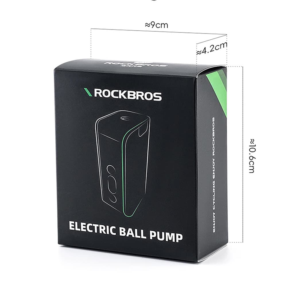 Električni kompresor Rockbros z zaslonom za žoge/balone - moder 4