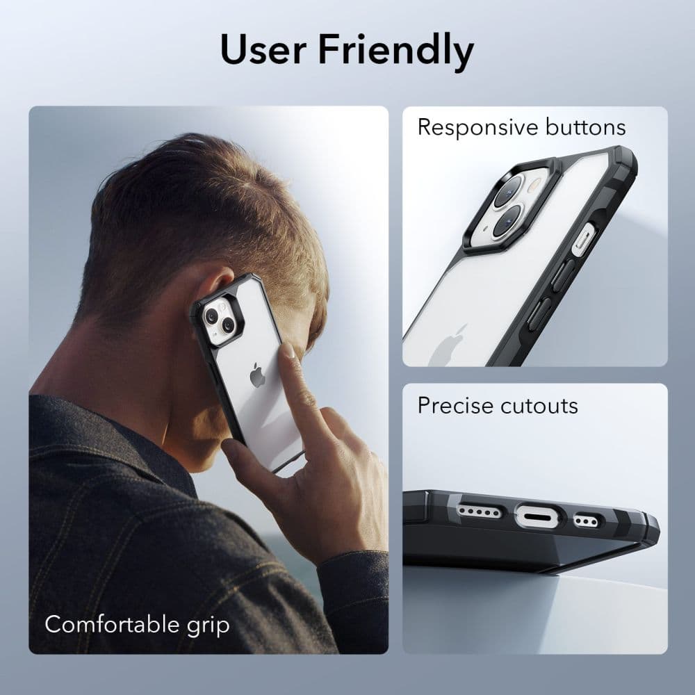 ESR Air Armor ovitek za iPhone 14 Plus - Črna (prozorna) 6