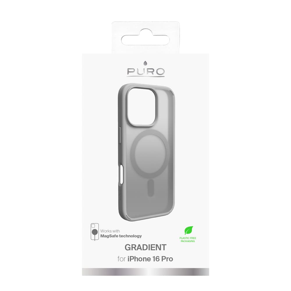Puro Gradient MagSafe silikonski ovitek za iPhone 16 Pro - srebrn 8