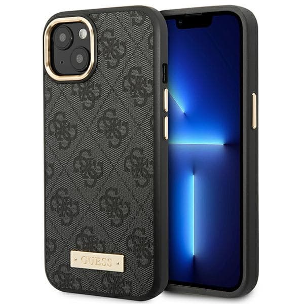 Guess GUHMP14MU4GPRK ovitek za iPhone 14 Plus 6.7" črn z 4G logotipom, MagSafe