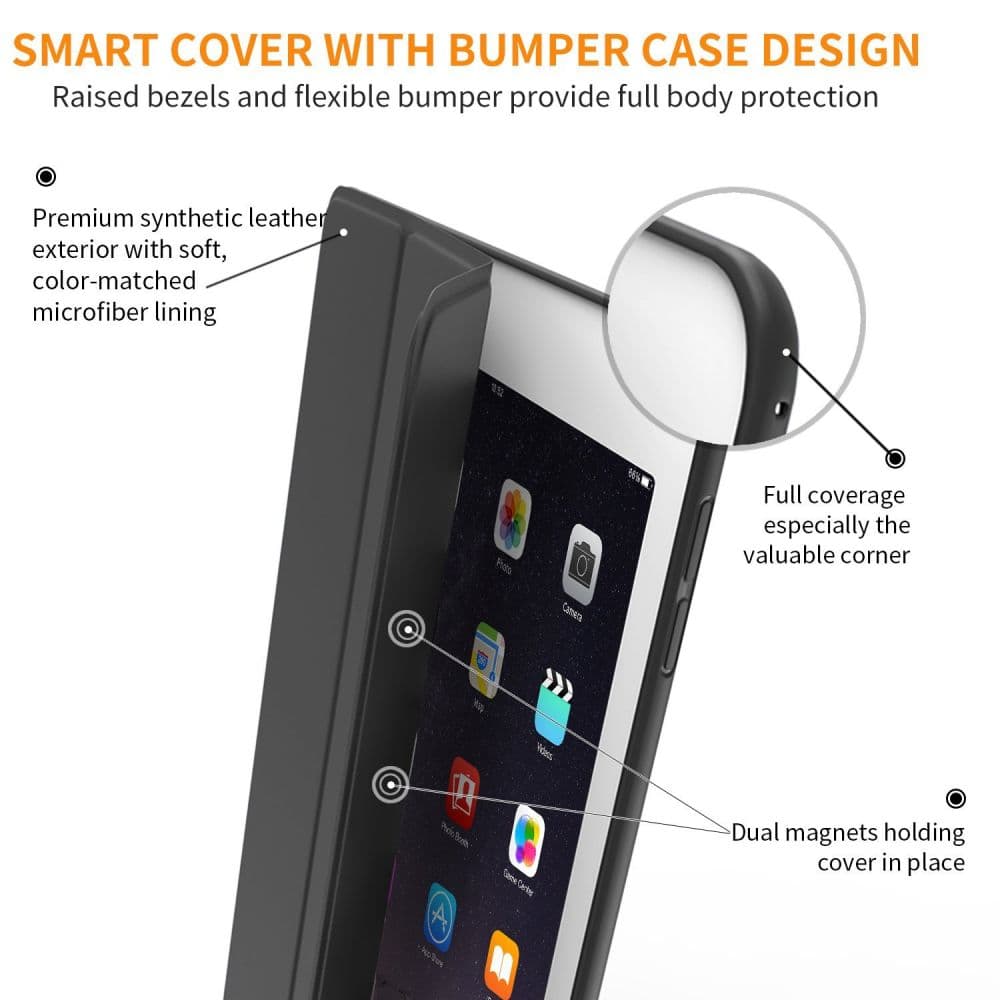 Tech-Protect SmartCase ovitek za iPad 9.7" (2017/2018) - črn 3