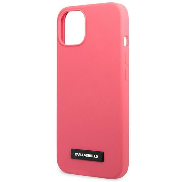 Ovitek Karl Lagerfeld Silicone Plaque za iPhone 13 mini, fuksija 6
