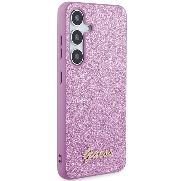 Ovitek za Samsung Galaxy S24 Guess Glitter Script - vijolična 4