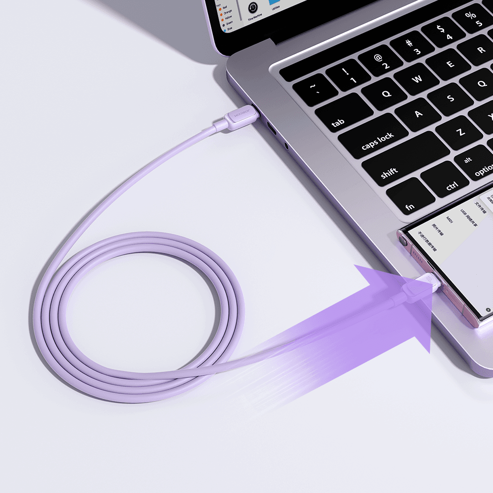 Joyroom A14 USB-C / USB-C 100W kabel 1.2m - vijoličen 8