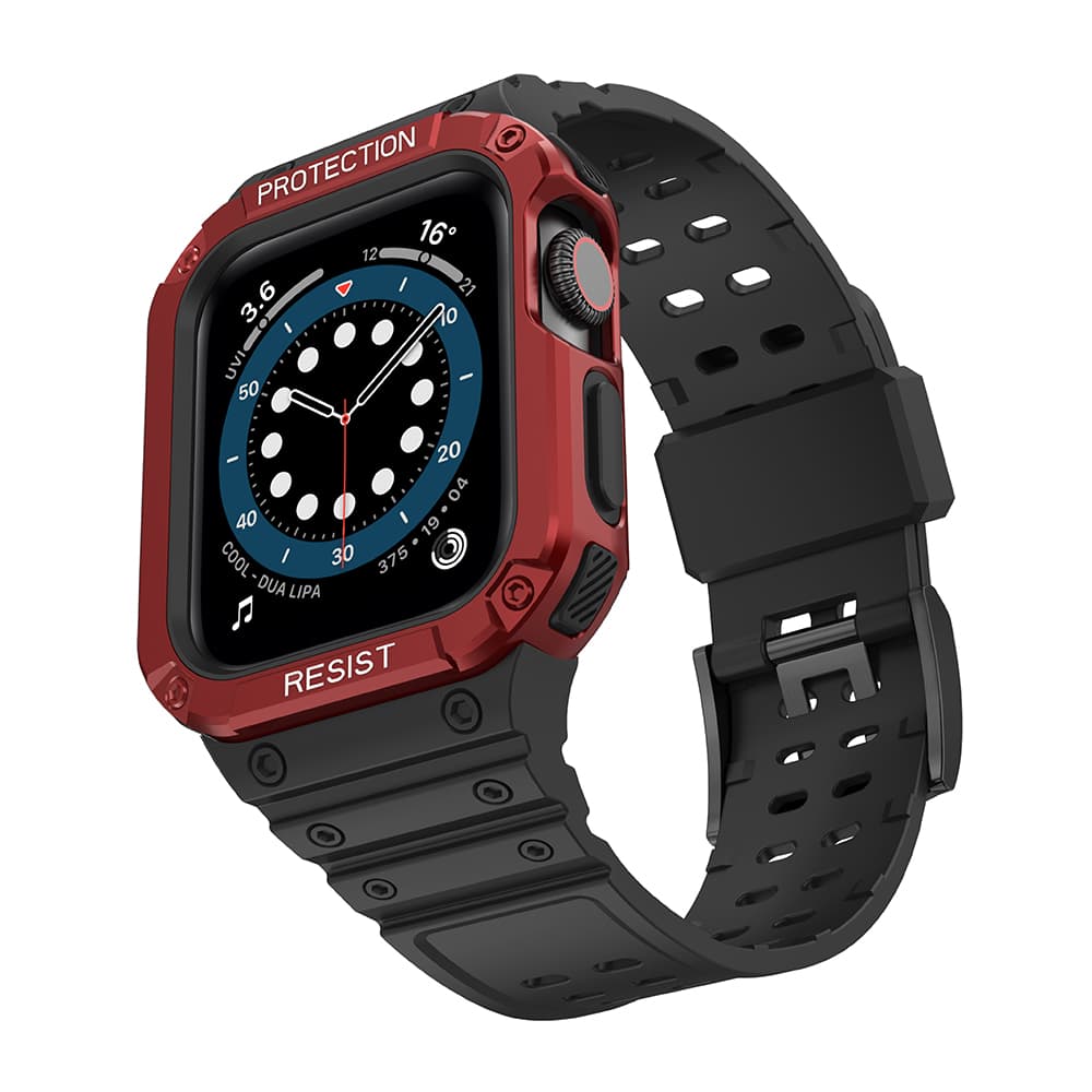 Hurtel Protect Strap Band za Apple Watch 38/40/41mm, črna, rdeča 2