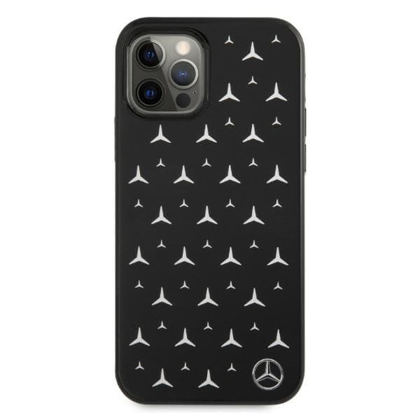 Ovitek Mercedes Silver Stars za iPhone 12 Pro Max - črn 3