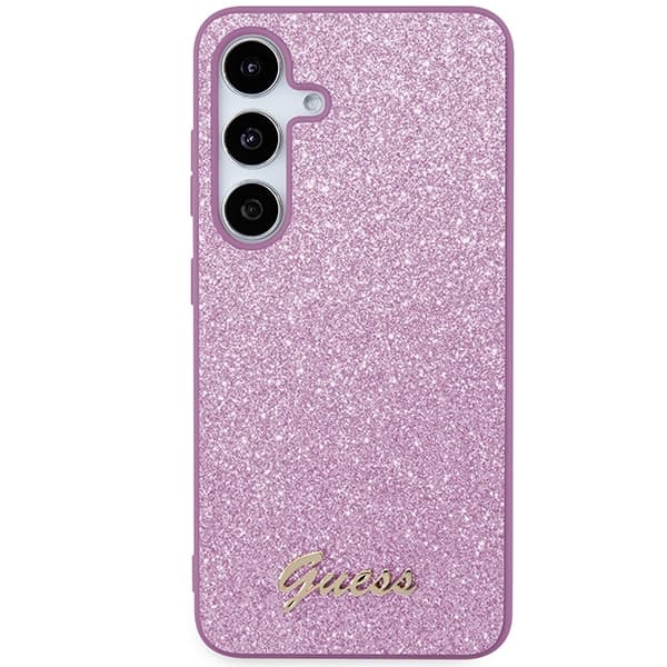 Ovitek za Samsung Galaxy S24 Guess Glitter Script - vijolična 3