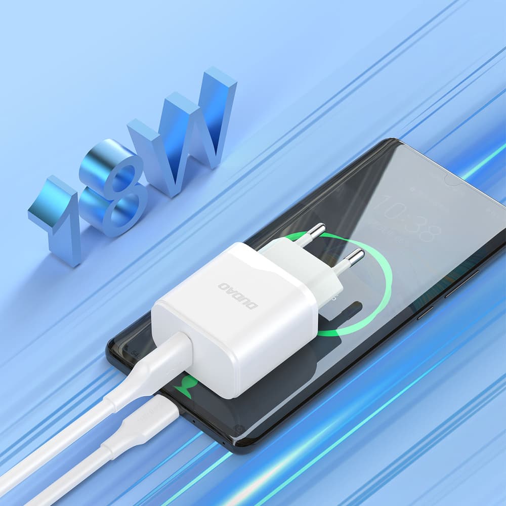 Dudao A20EU USB-A 18W omrežni polnilec - bela 5