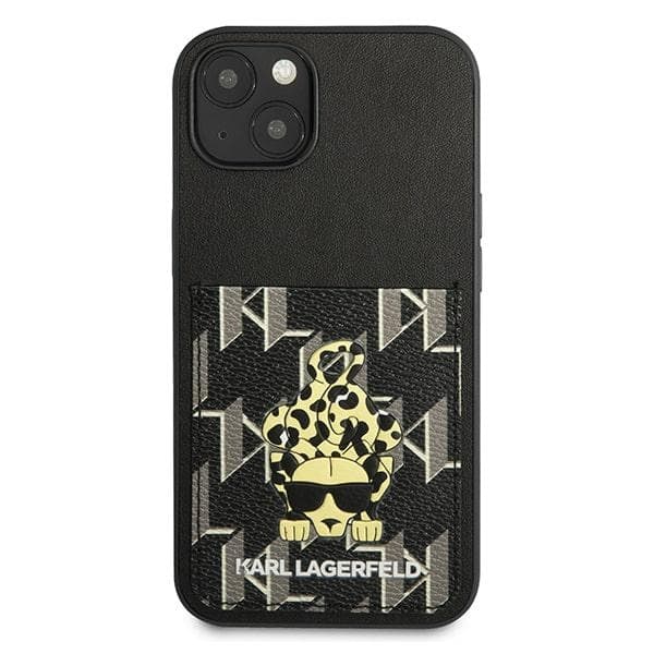 Karl Lagerfeld ovitek Karlimals Cardslot za iPhone 13, črn 3