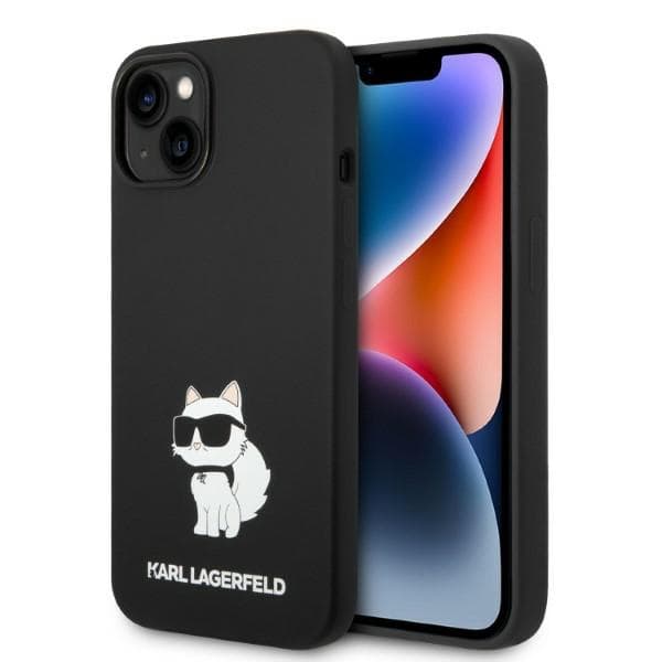 Karl Lagerfeld Silicone Choupette etui za iPhone 14 Plus - črna