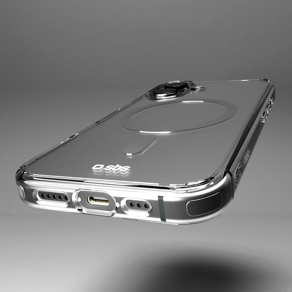 SBS Extreme Mag D3O MagSafe ovitek za iPhone 16 - prozoren 7