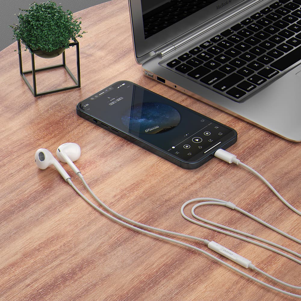 Dudao In-Ear slušalke z USB-C priključkom, bele (X14PROT) 3