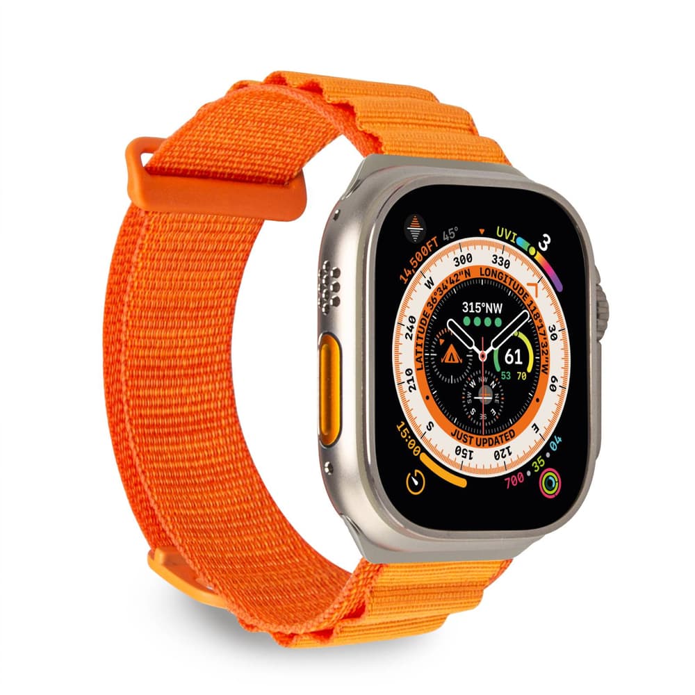 Puro Extreme najlon pašček za Apple Watch 42/44/45/49 mm - oranžna