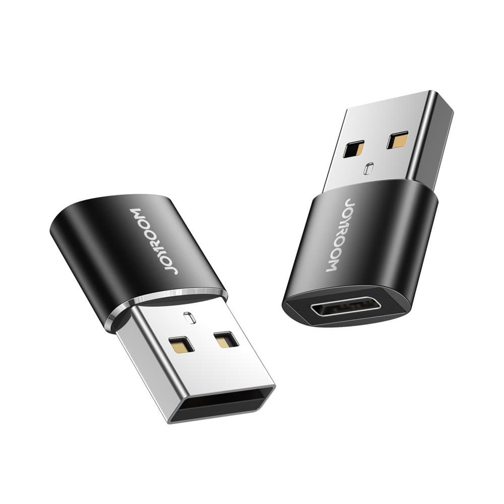 Joyroom adapter USB-C (ženski) na USB-A (moški) 2 kosa, črn