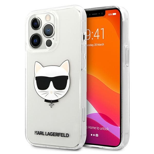 Ovitek Karl Lagerfeld Choupette Head za iPhone 13 Pro Max, prozoren