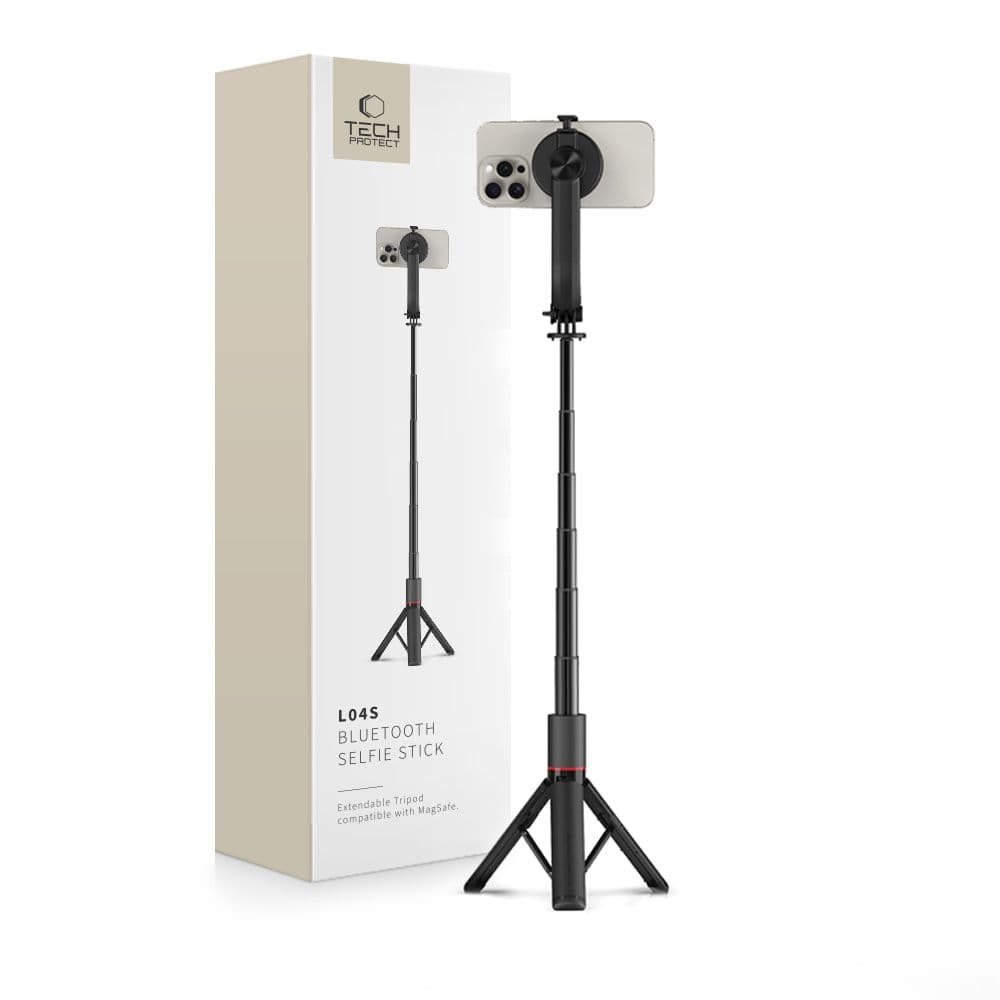 Tech-Protect L04S Bluetooth selfie palica s tripodom, 95 cm, siva