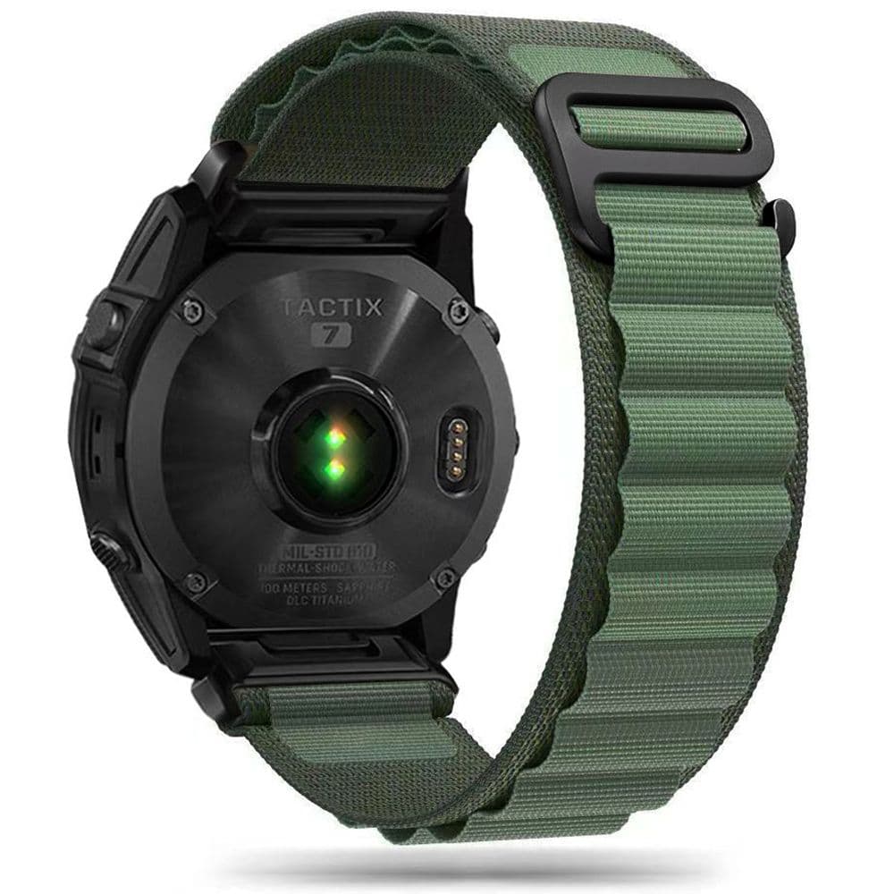 Tech-Protect Najlonski Pro pašček za Garmin Fenix 5/6/6 Pro/7, Temno zelen