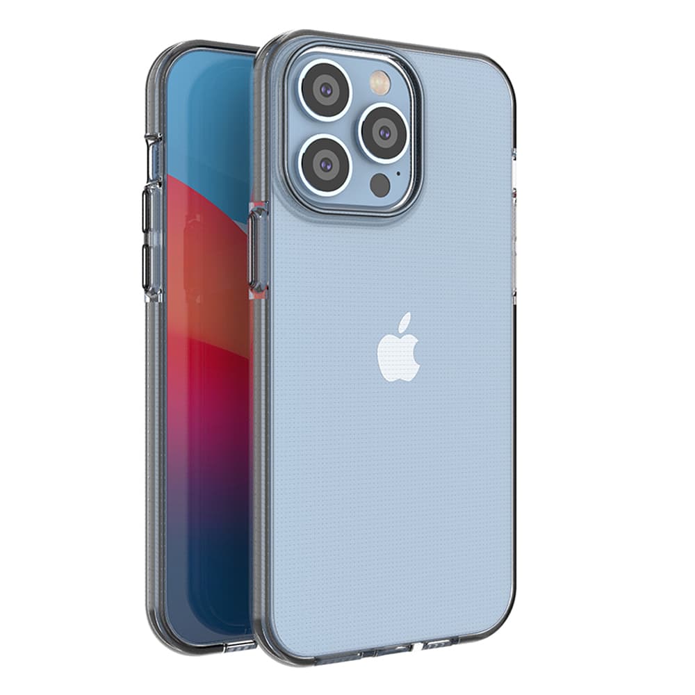 Hurtel Spring Case za iPhone 14 Pro Max, črn, s okvirjem