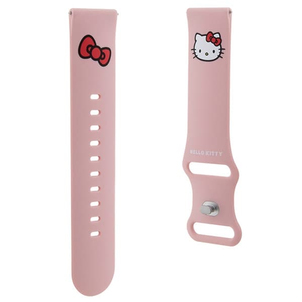 Hello Kitty silikonski pašček Kitty Head, univerzalen 22 mm - roza 3