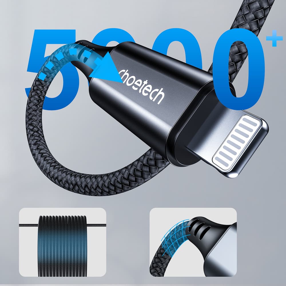 Choetech AUX009 kabel Lighting / mini jack 3.5mm, 2m - črn 4