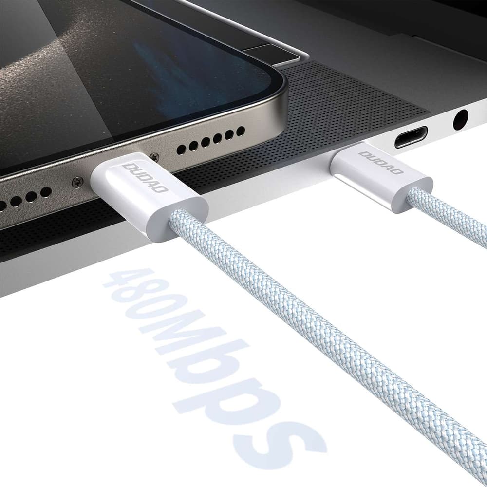 Dudao L6C USB-C - USB-C PD 30W kabel 2m - svetlo moder 4