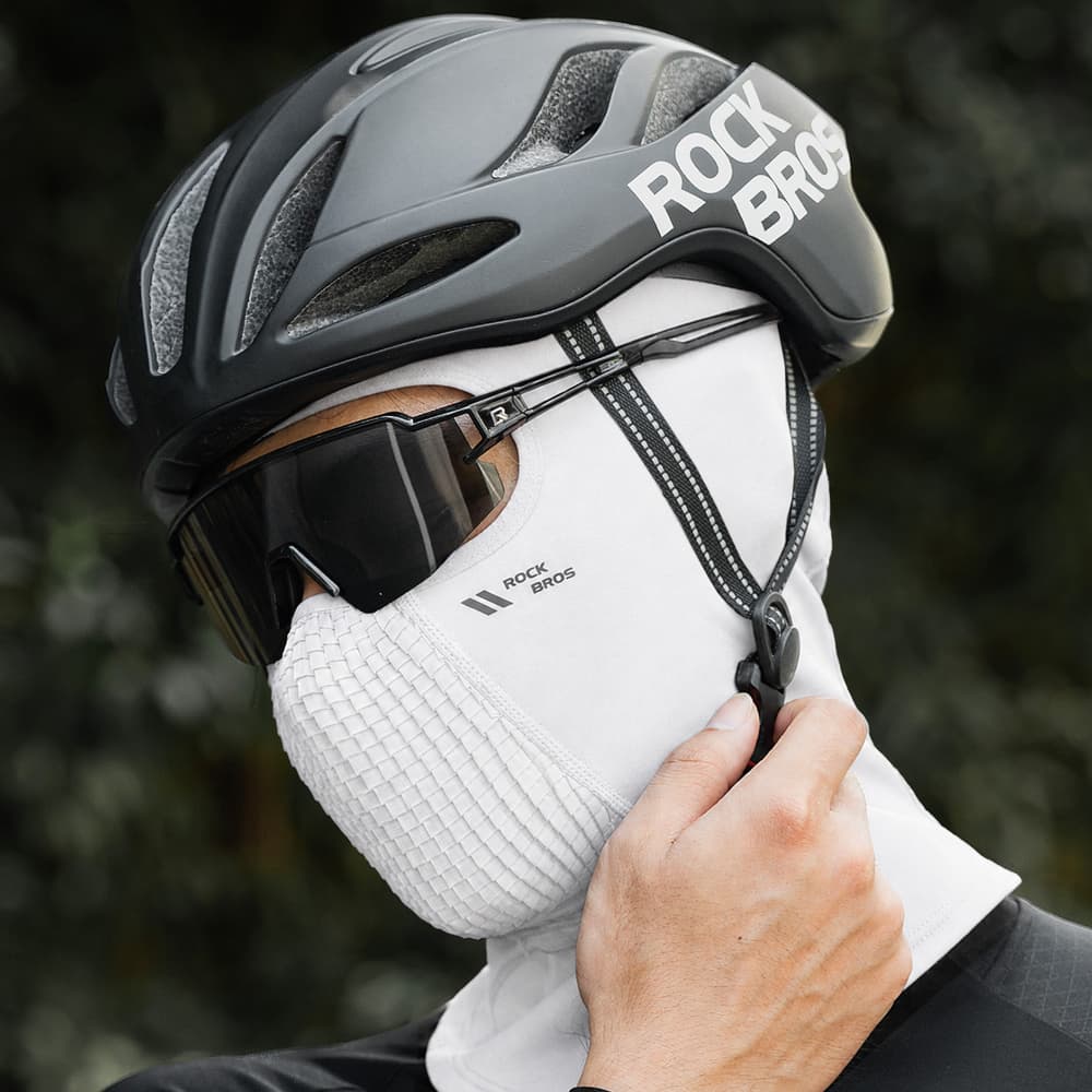 Rockbros LF25699 flis kolesarska balaklava - bela 3
