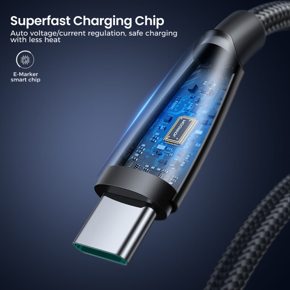 Joyroom Pioneer USB-A / USB-C 100W 1.2m kabel - črn 4