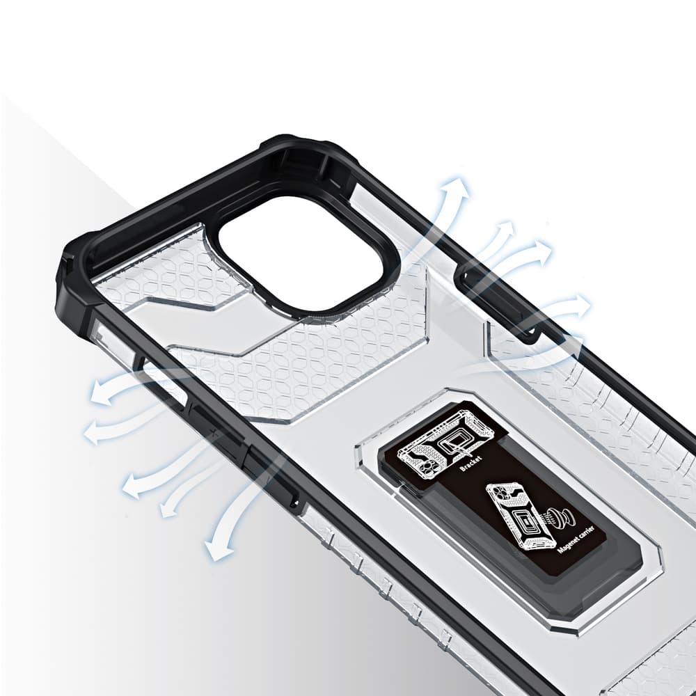 Hurtel Crystal Ring ohišje za iPhone 13, črno 6