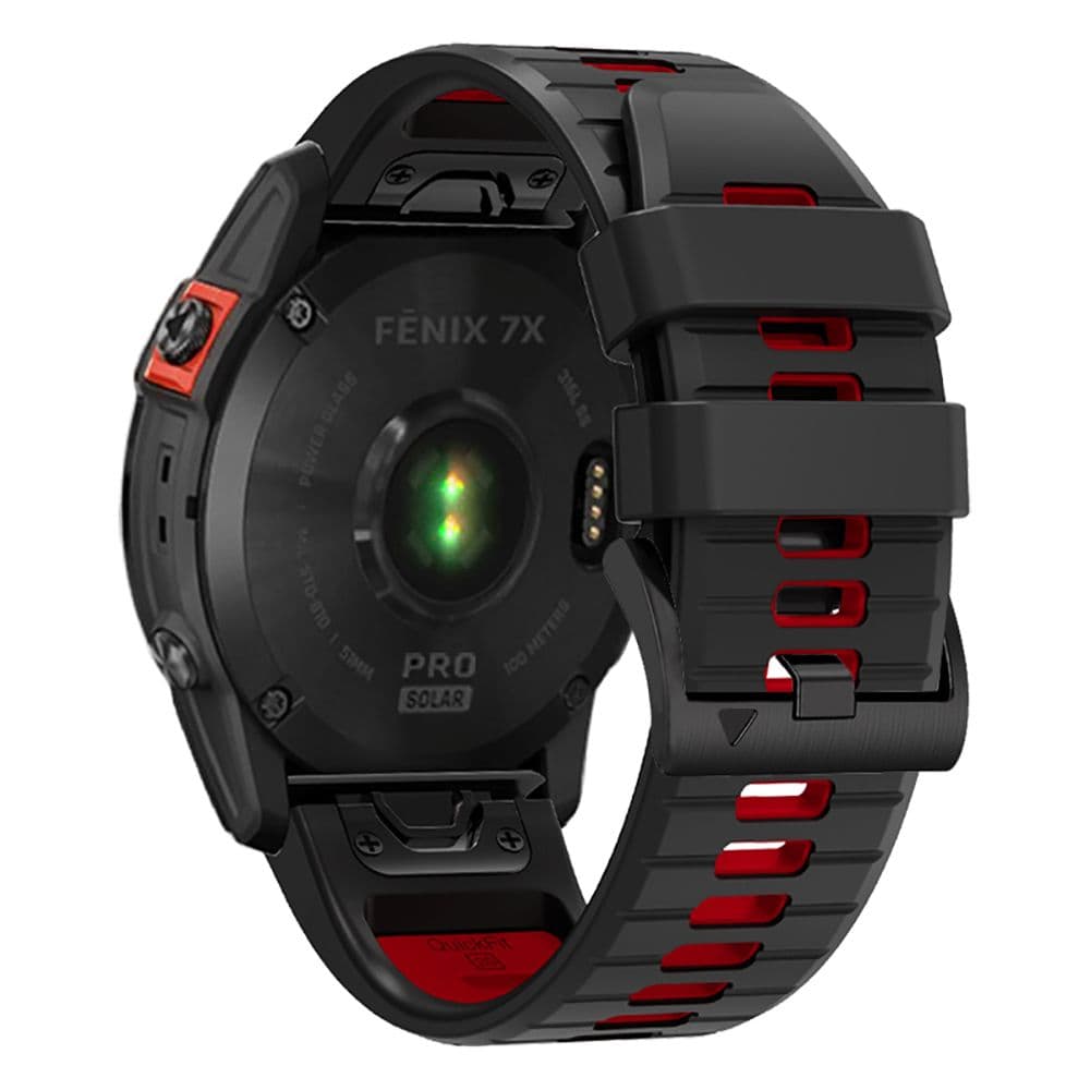 Tech-Protect IconBand Pro pašček za Garmin Fenix 3 / 5X / 3HR / 5X Plus / 6X / 6X Pro / 7X - črna/rdeča 4