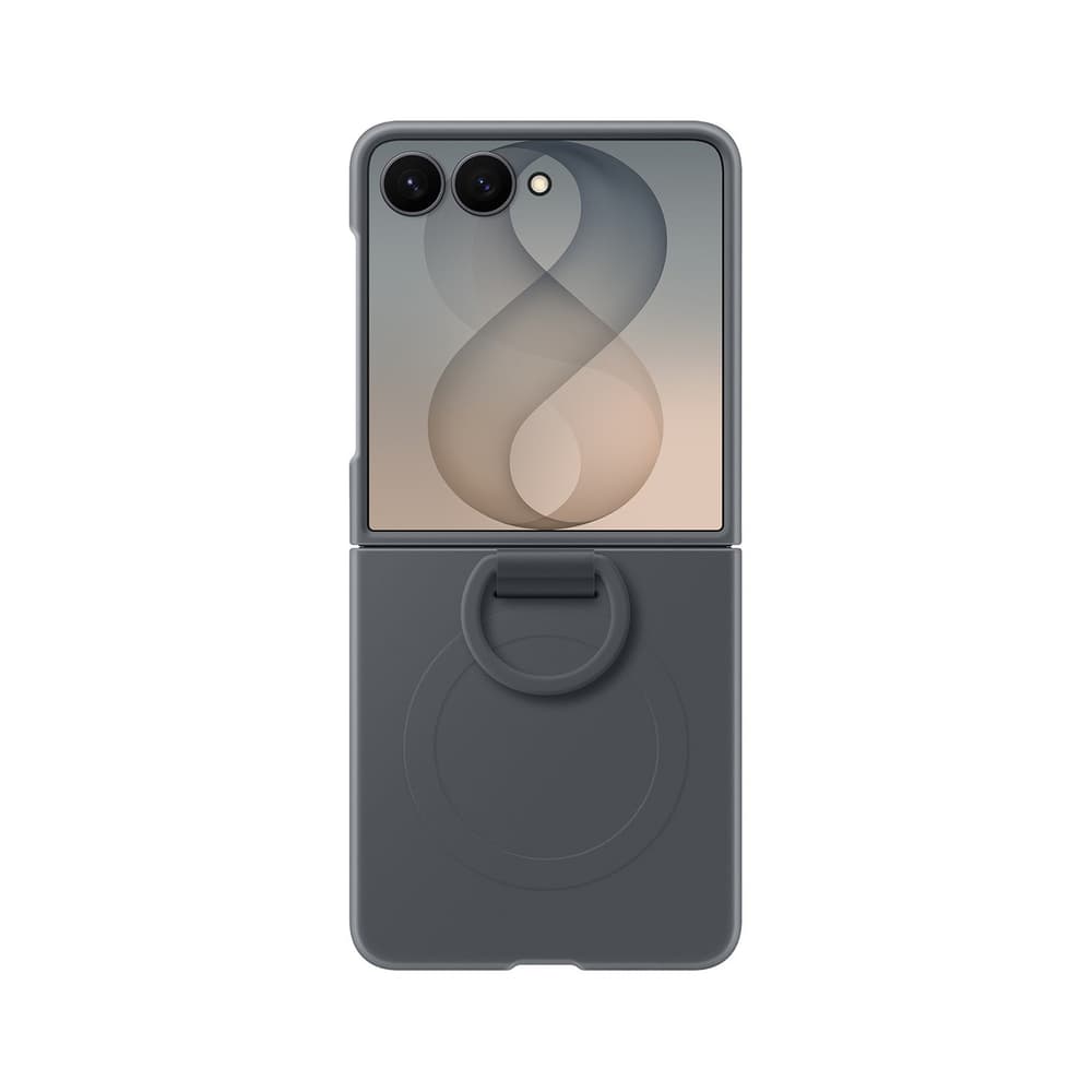 Samsung Silicone Ring Magnet ovitek za Galaxy Z Flip 8, črn 2