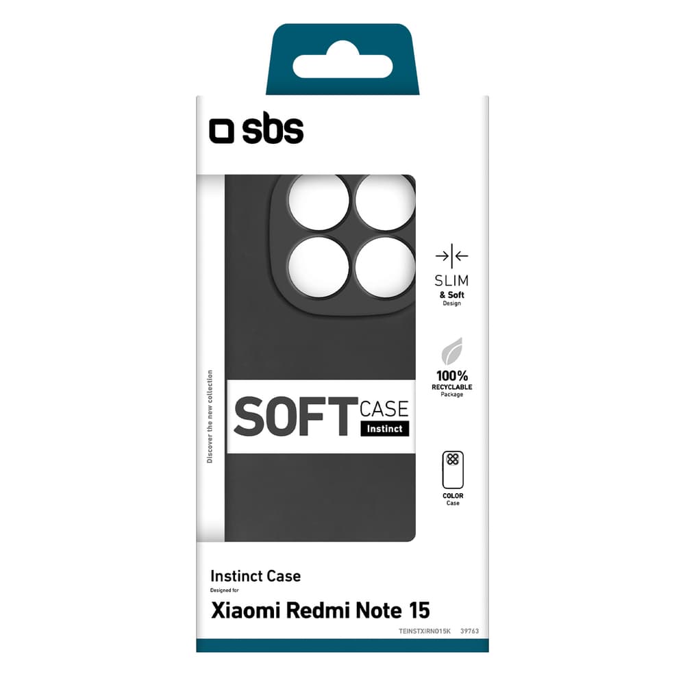SBS Instinct ovitek za Xiaomi Redmi Note 15 - črn 2
