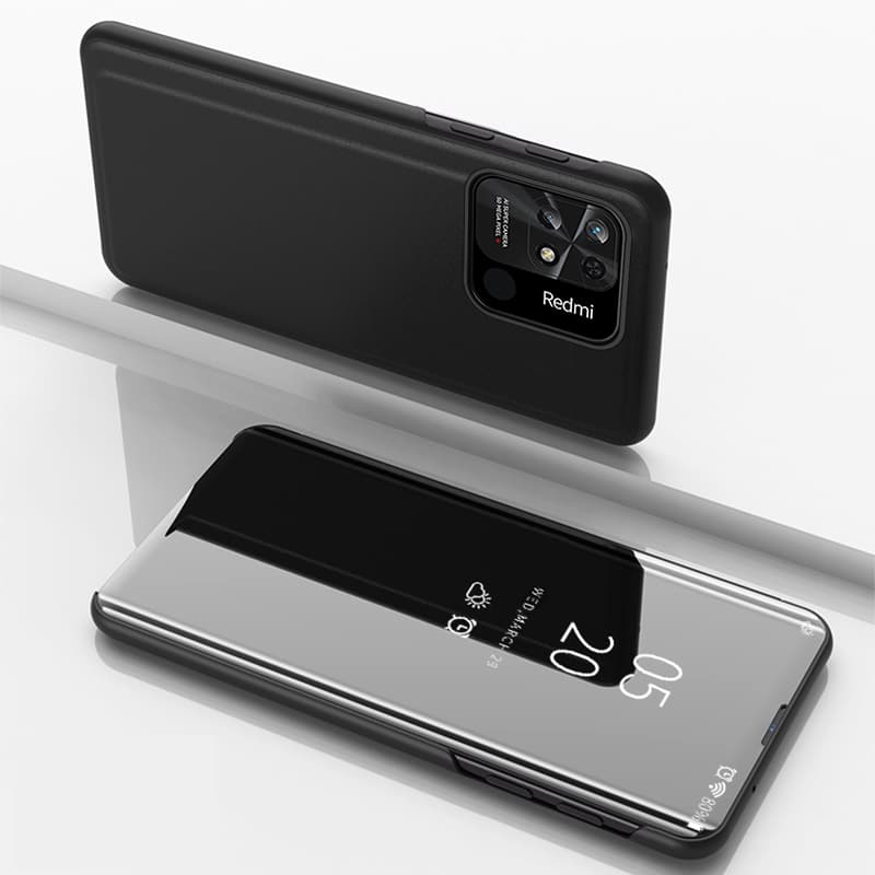 Hurtel Clear View Case etui za Xiaomi Redmi 10C s preklopom, črn 2