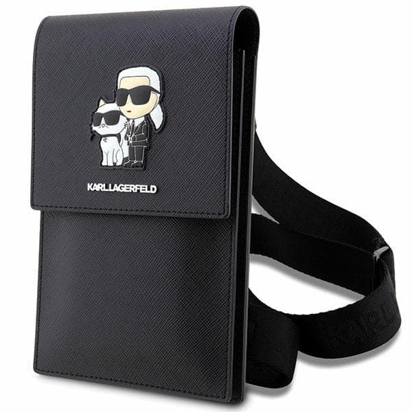 Torbična denarnica Karl Lagerfeld KLWBSAKCPMK, črna