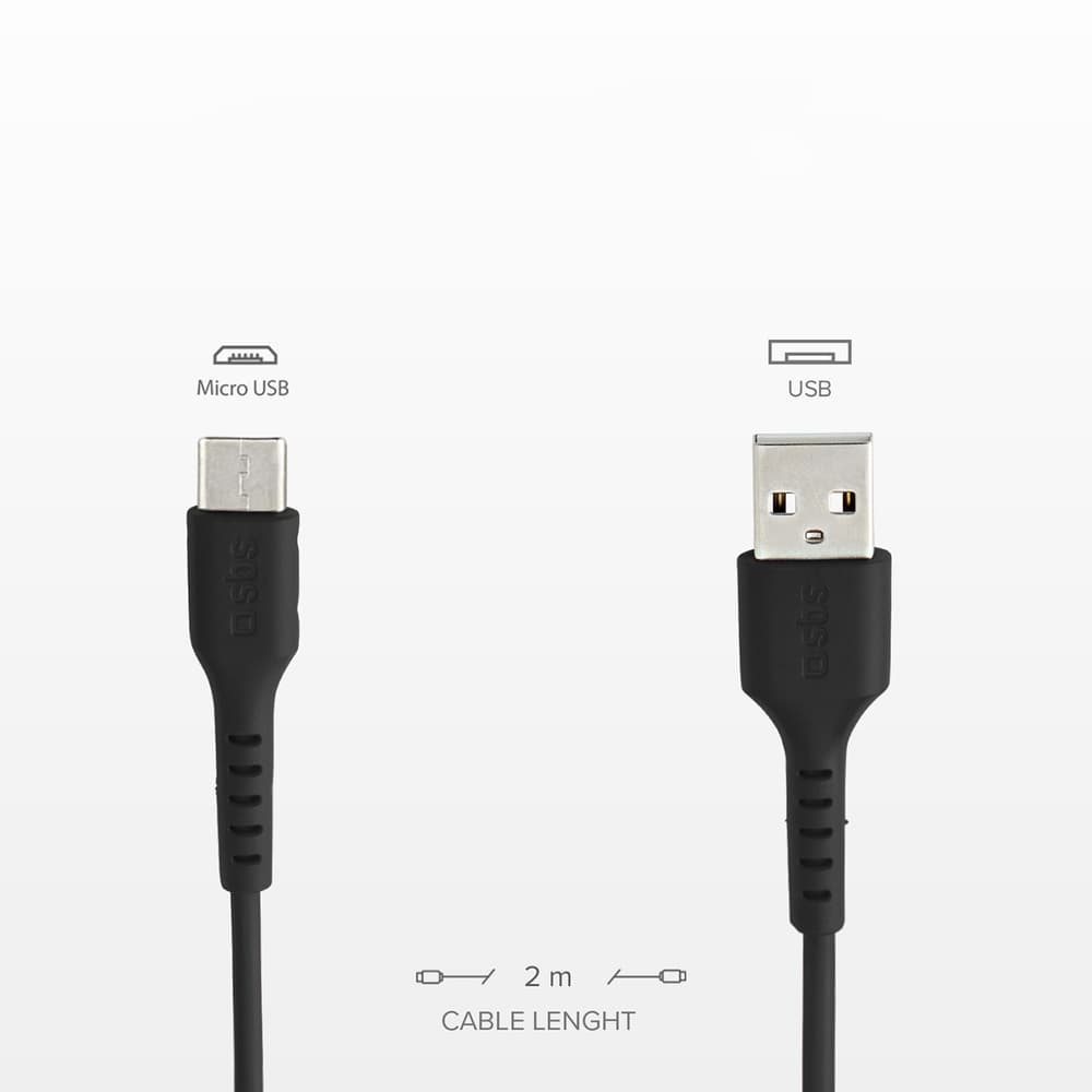 SBS TECABLEMICRO2K USB-A na Micro-USB kabel, 2m, črn 4